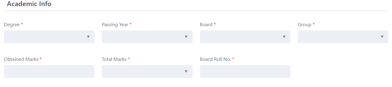 Steps to fill PGC Online Admission Form